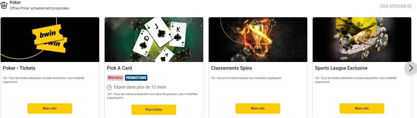 Promotion poker Bwin